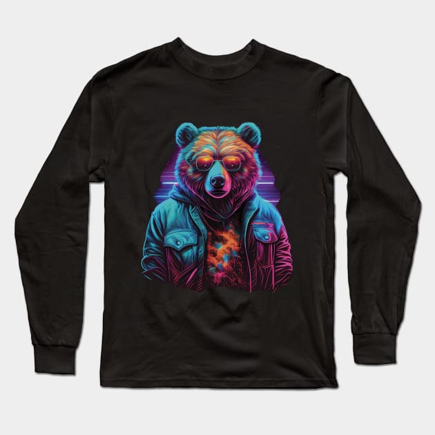 Brown bear Long Sleeve T-Shirt by GreenMary Design